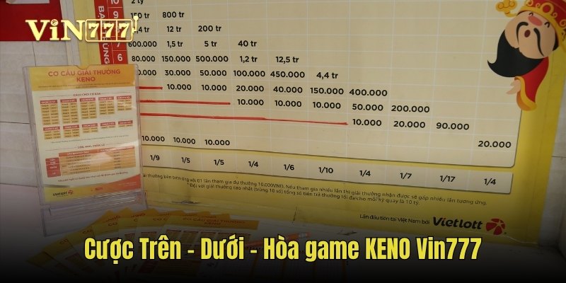 Cược Trên - Dưới - Hòa game KENO Vin777